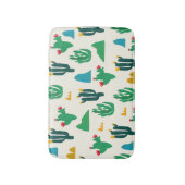 Natuurlijke Cactus: Folk Art Naadloos. Badmat (Voorkant Verticaal)