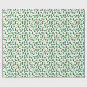 Natuurlijke Cactus: Folk Art Naadloos. Cadeaupapier (Vlak)