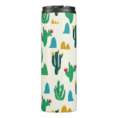 Natuurlijke Cactus: Folk Art Naadloos. Thermosbeker (Achterkant)