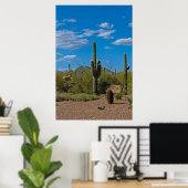 Natuurlijke Cactus Landscape 3994 Poster (Thuiskantoor)