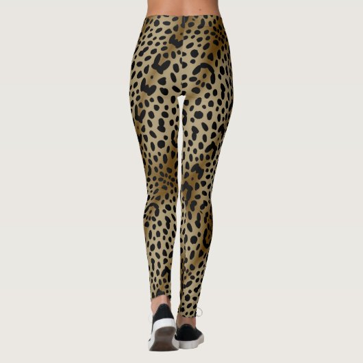 Natuurlijke Cheetah Print Leggings (Achterkant)