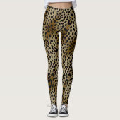 Natuurlijke Cheetah Print Leggings (Voorkant)