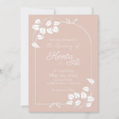Natuurlijke chique bruiloft uitnodigingen (Voorkant)