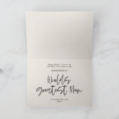 Natuurlijke crème multi foto mum typografie modern kaart (Binnen)