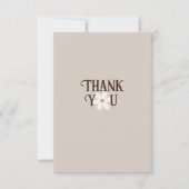 Natuurlijke Daisy Boho bedankpas Bedankkaart (Voorkant)