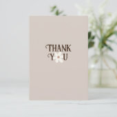 Natuurlijke Daisy Boho bedankpas Bedankkaart (Staand voorkant)