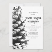 Natuurlijke dennenappelbossen Winterzonnewende Kaart (Voorkant)