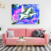 Natuurlijke diamantijs en sneeuwkunst canvas afdruk (Insitu (Woonkamer))