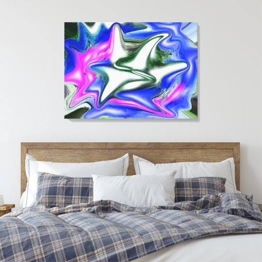 Natuurlijke diamantijs en sneeuwkunst canvas afdruk (Insitu (Slaapkamer))