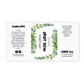 Natuurlijke druppelflesetiketten etiket (Voorkant)