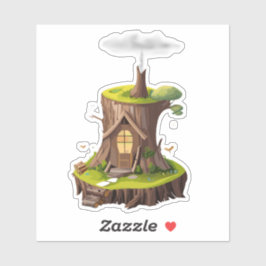 Natuurlijke Dwerg Bos Thuis Sticker