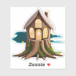 Natuurlijke Dwergenbos Thuis Sticker
