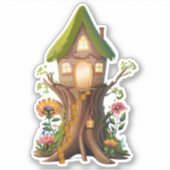 Natuurlijke Dwergenbos Thuis Sticker (Voorkant)