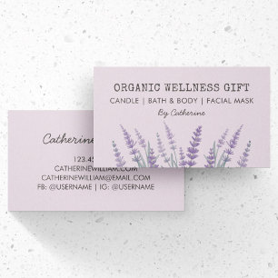 Natuurlijke Eco Organische Lavendel Waterverf Bloe Visitekaartje