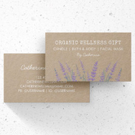 Natuurlijke Eco Organische Lavendel Waterverf Bloe Visitekaartje