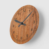 Natuurlijke eikenhout Ronde middelgrote klok (Hoek)