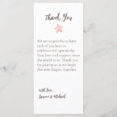 Natuurlijke Elegant Beach Seashell Flat Program Programmakaart (Achterkant)