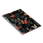 Natuurlijke Elegant Vlinderpatroon Spiral Notitieb Notitieboek (Rechterzijde)