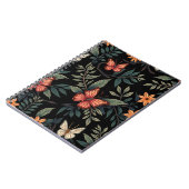 Natuurlijke Elegant Vlinderpatroon Spiral Notitieb Notitieboek (Linkerzijde)