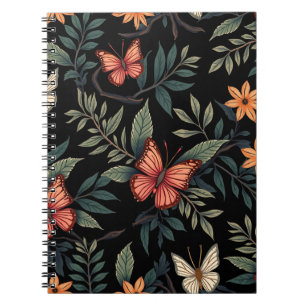 Natuurlijke Elegant Vlinderpatroon Spiral Notitieb Notitieboek
