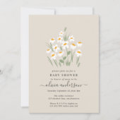 Natuurlijke, elegante, elegante baby shower kaart (Voorkant)