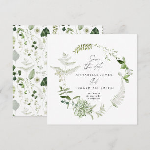 Natuurlijke elegante moderne botanische script bru save the date