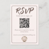 Natuurlijke Elegante Strand Schelp Omheining Kaart (Voorkant)