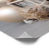 Natuurlijke Elegantie: Neutrale Kerstmis muur Art  Poster (Hoek)