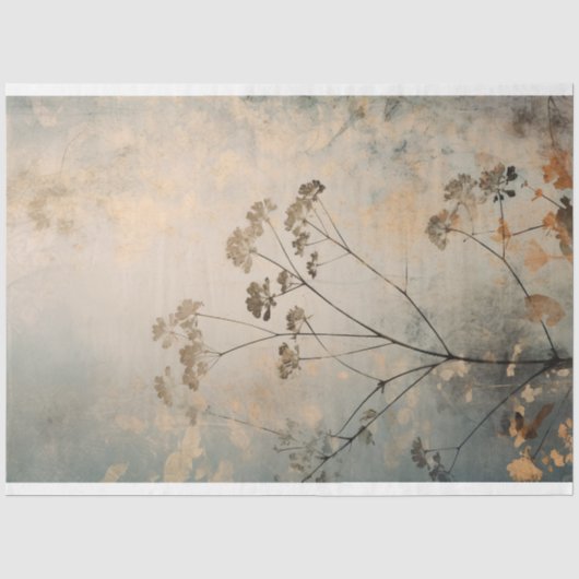 Natuurlijke Elementen Abstract Botanische Achtergr Tissuepapier (Voorkant)