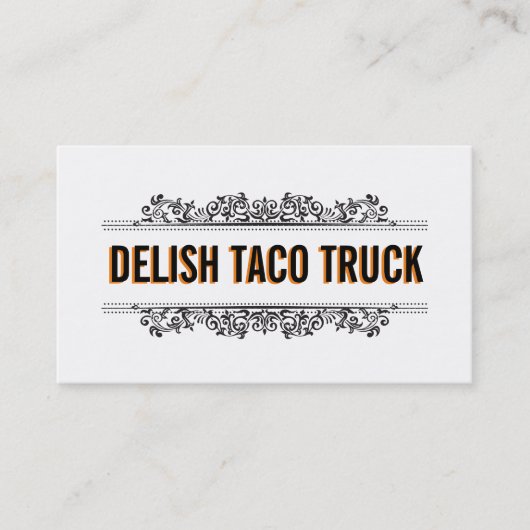 Natuurlijke Elementen | Food Truck Visitekaartje (Voorkant)