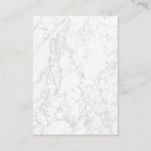 Natuurlijke elementen | Witte marmer Visitekaartje (Achterkant)