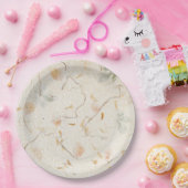 Natuurlijke en botanische kraft papier achtergrond papieren bordje (Feest)