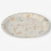 Natuurlijke en botanische kraft papier achtergrond papieren bordje (Gekanteld)