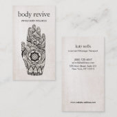 Natuurlijke en Holistische GezondheidsHenna Lotus  Visitekaartje (Voorkant / Achterkant)