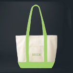 natuurlijke en lichtgroene "BRIDE"-canvas tas<br><div class="desc">natuurlijke en lichtgroene "BRIDE"-canvas tas</div>
