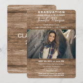 Natuurlijke en stijlvolle Photo Afstuderen Invitat Kaart (Voorkant / Achterkant)