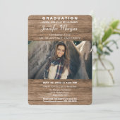 Natuurlijke en stijlvolle Photo Afstuderen Invitat Kaart (Staand voorkant)