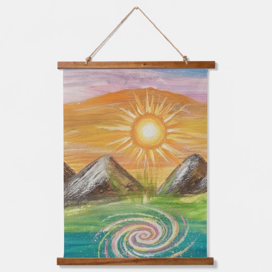 Natuurlijke energie wervelwind hangend wandkleed (Voorkant)