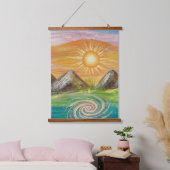Natuurlijke energie wervelwind hangend wandkleed (Slaapkamer)