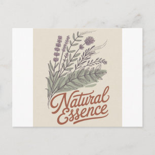 Natuurlijke Essentie Vintage Botanische Wilde Bloe Briefkaart