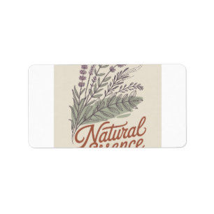 Natuurlijke Essentie Vintage Botanische Wilde Bloe Etiket