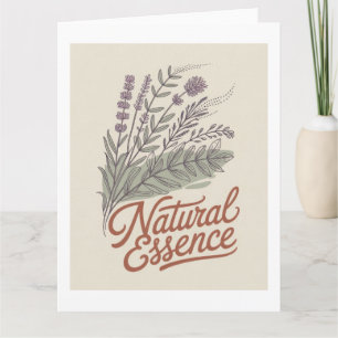 Natuurlijke Essentie Vintage Botanische Wilde Bloe Kaart