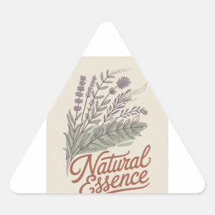 Natuurlijke Essentie Vintage Botanische Wilde Bloe Sticker