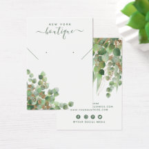 Natuurlijke Eucalyptus & Gold Glitter-kaart