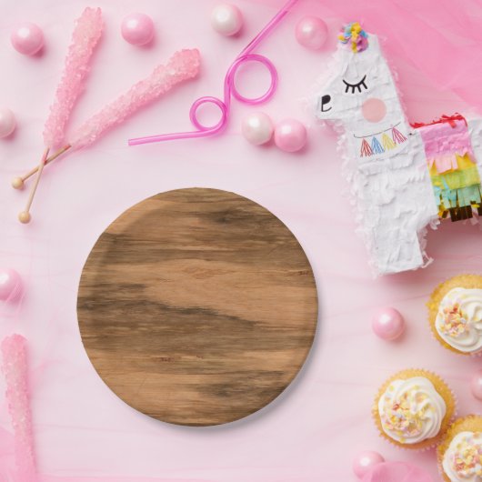 Natuurlijke Eucalyptus Hood Graan Kijk uit Papieren Bordje (Feest)