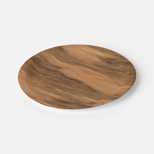 Natuurlijke Eucalyptus Hood Graan Kijk uit Papieren Bordje (Gekanteld)