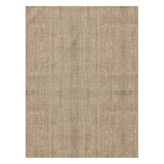 natuurlijke faux brown burlap tafelkleed (Voorkant)