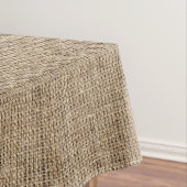 natuurlijke faux brown burlap tafelkleed (Voorbeeld)