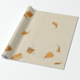 Natuurlijke Floral Creamy Earth Poppes Petals Mulb Cadeaupapier