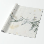 Natuurlijke Floral Grass Green Rosemary Herbs Peta Cadeaupapier (Uitgerold)